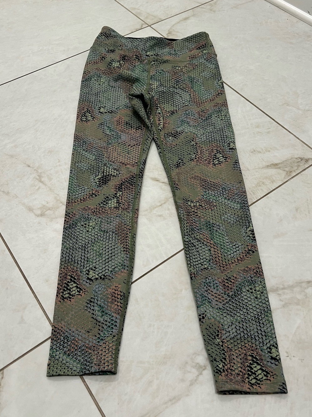 Noli Green Python Print Leggings Size Small